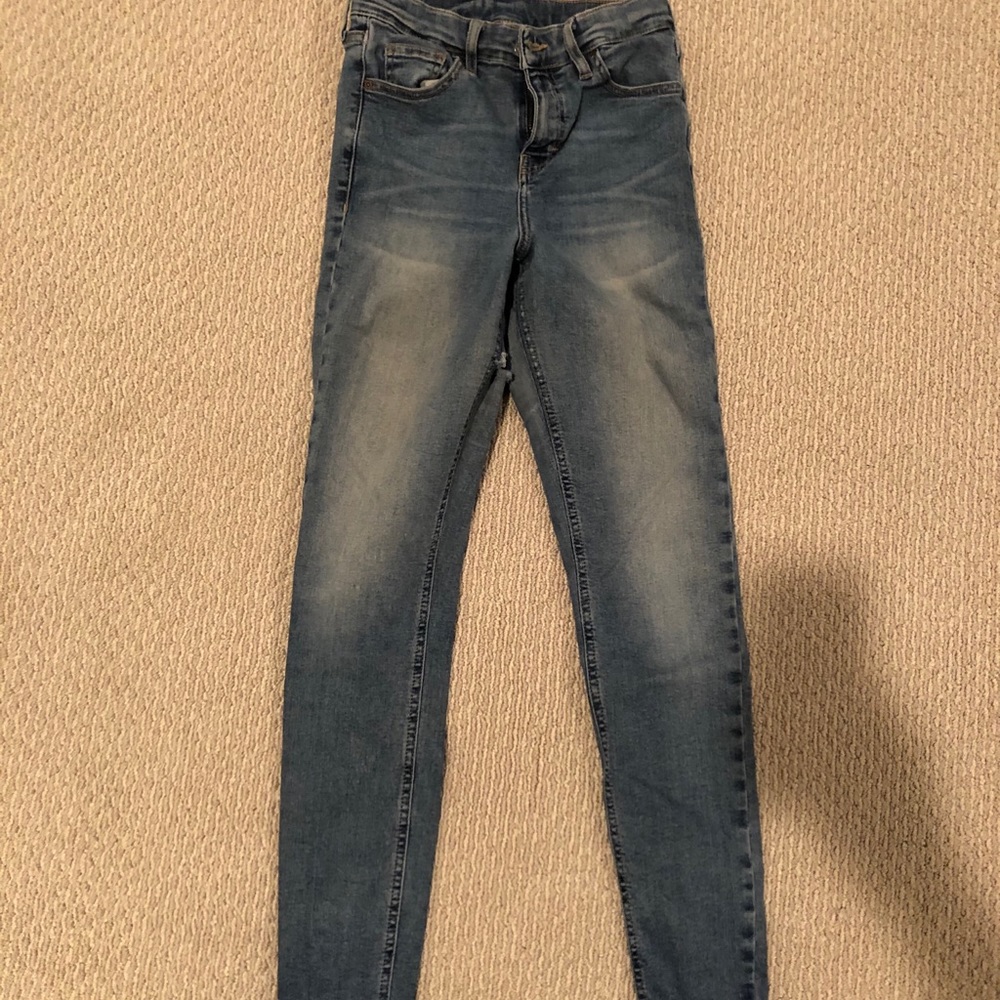 2 for $10 Topshop jeans (small rip)